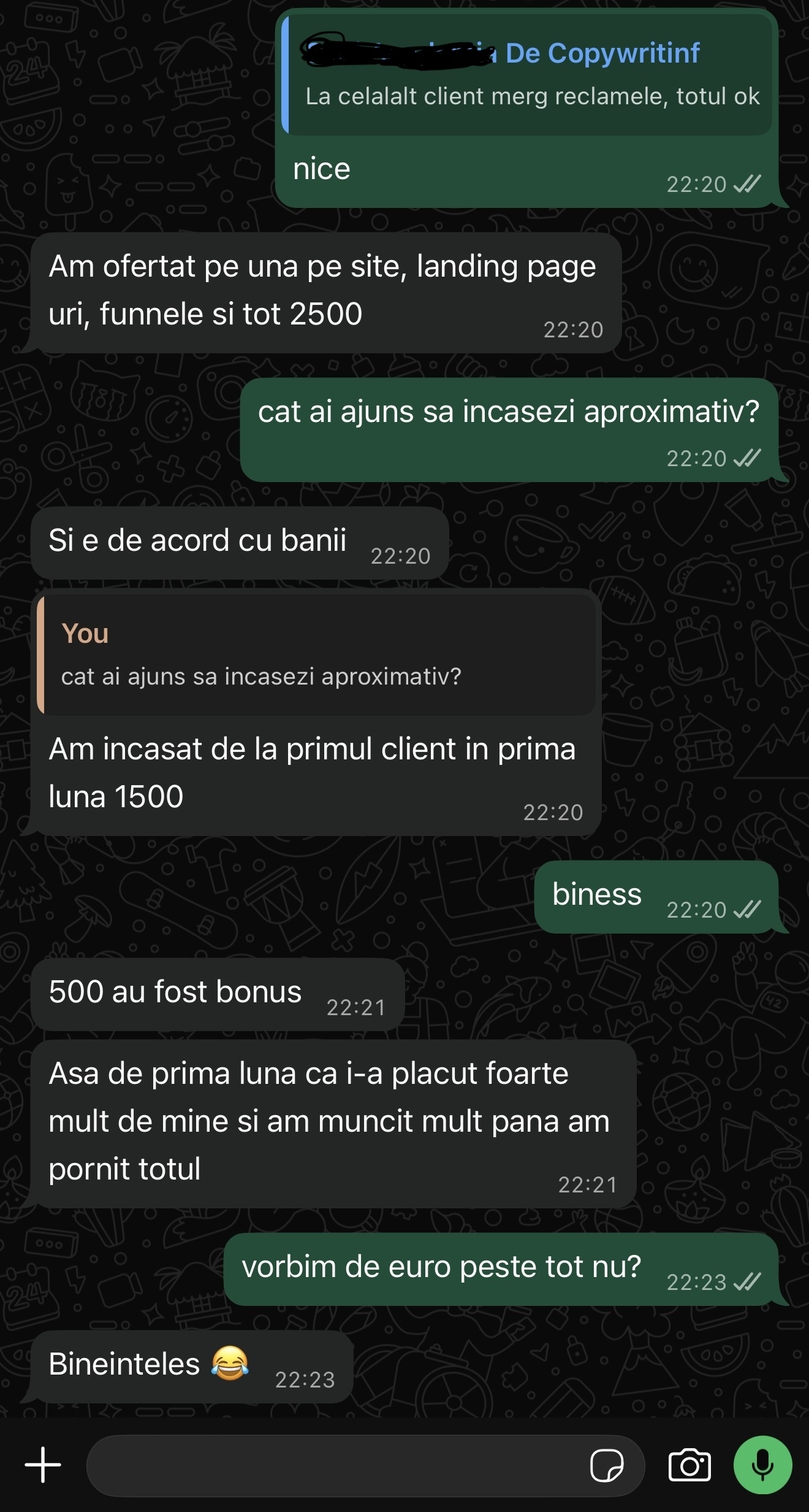 Testimonial student cu dovadă de venit