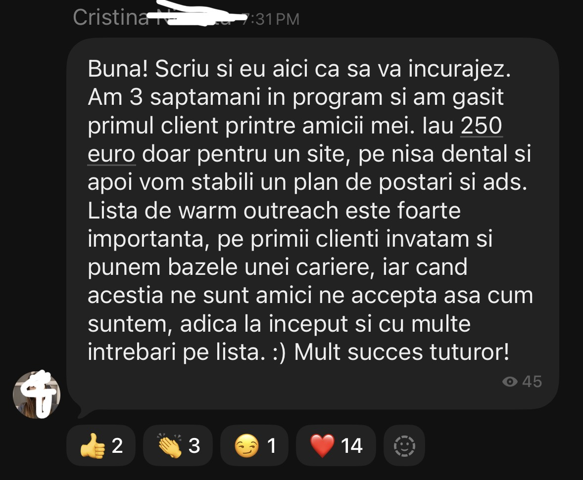 Testimonial student cu dovadă de venit