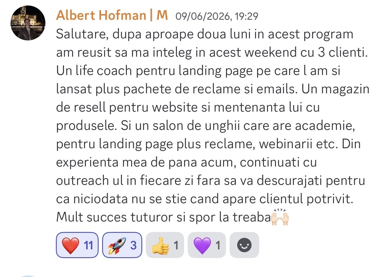 Testimonial student