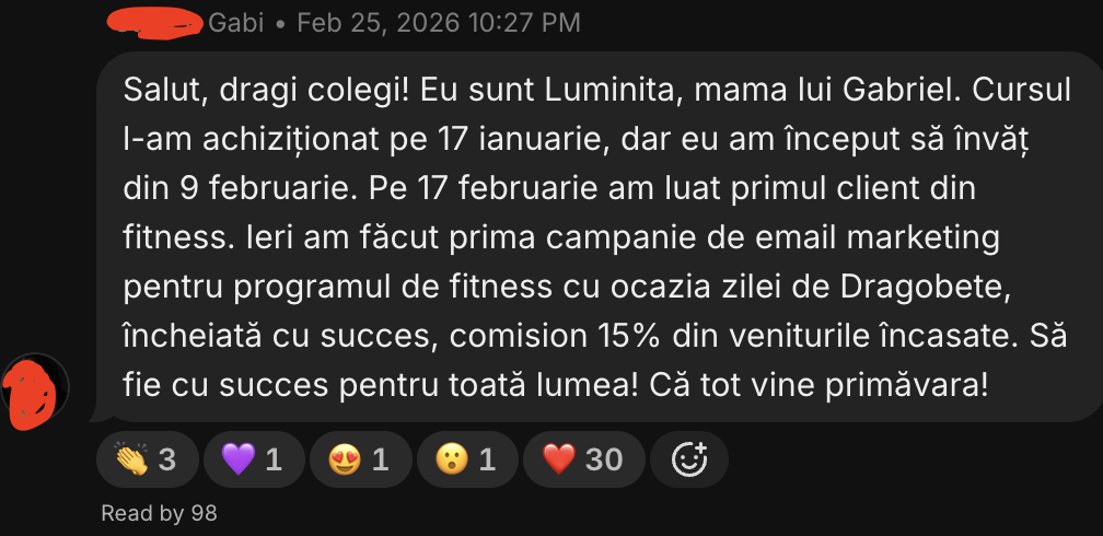 Testimonial student cu dovadă de venit
